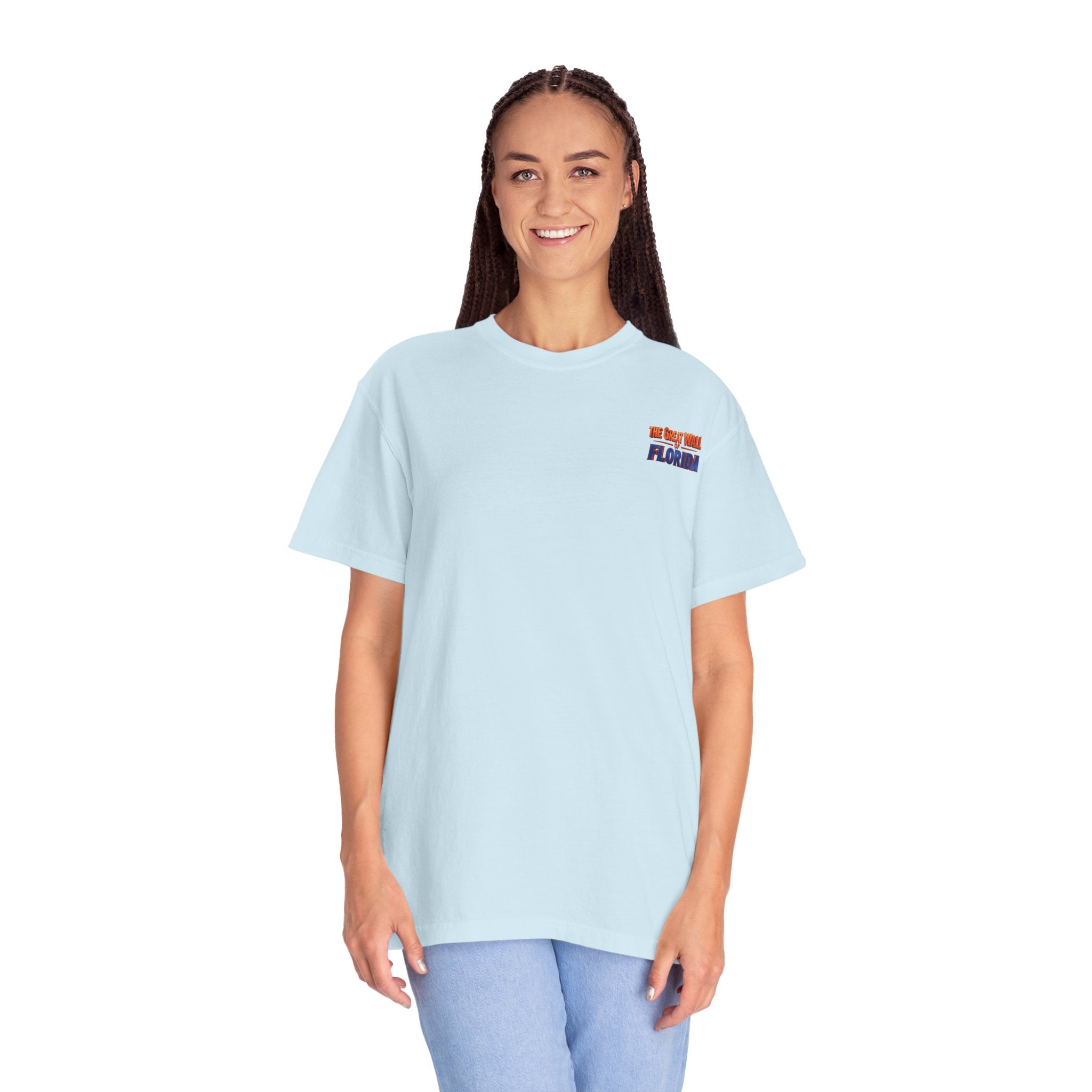 Florida The great wall Vintage Crewneck T-Shirt — 'The Gulf Will Florida' Retro Mailman Graphic