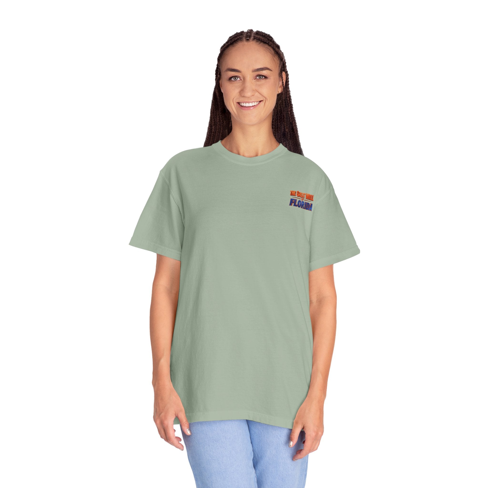 Florida The great wall Vintage Crewneck T-Shirt — 'The Gulf Will Florida' Retro Mailman Graphic