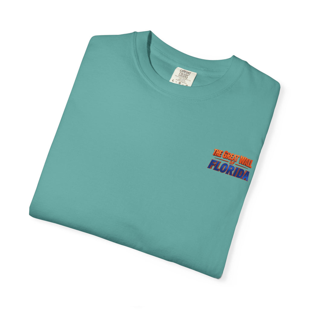 Florida The great wall Vintage Crewneck T-Shirt — 'The Gulf Will Florida' Retro Mailman Graphic