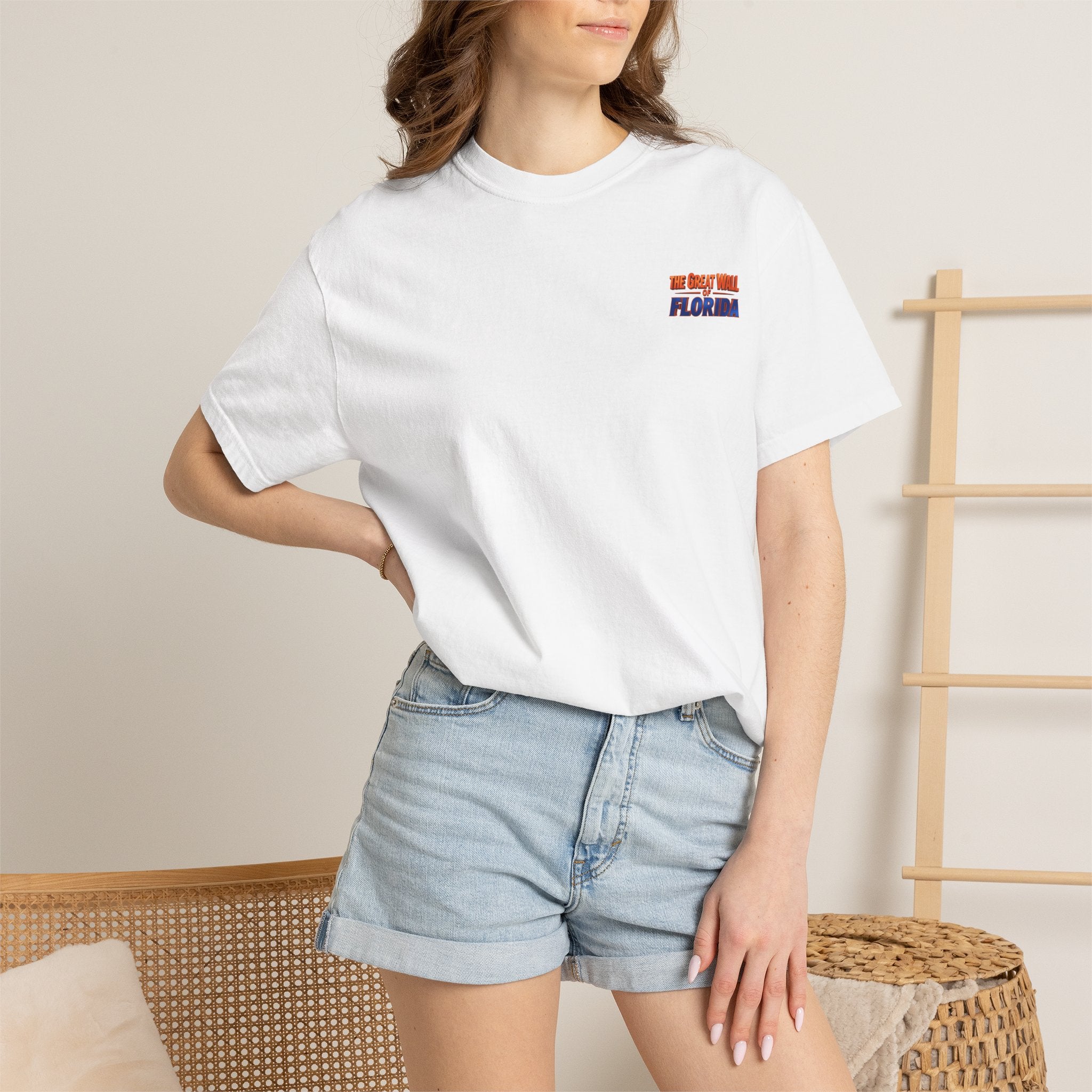 Florida The great wall Vintage Crewneck T-Shirt — 'The Gulf Will Florida' Retro Mailman Graphic