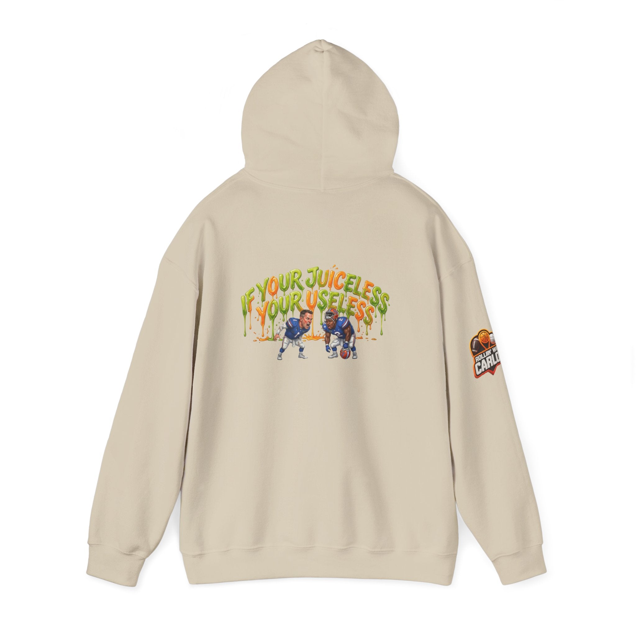 If Your Juiceless Your Useless Hoodie | Cartoon Characters, Retro Graphic