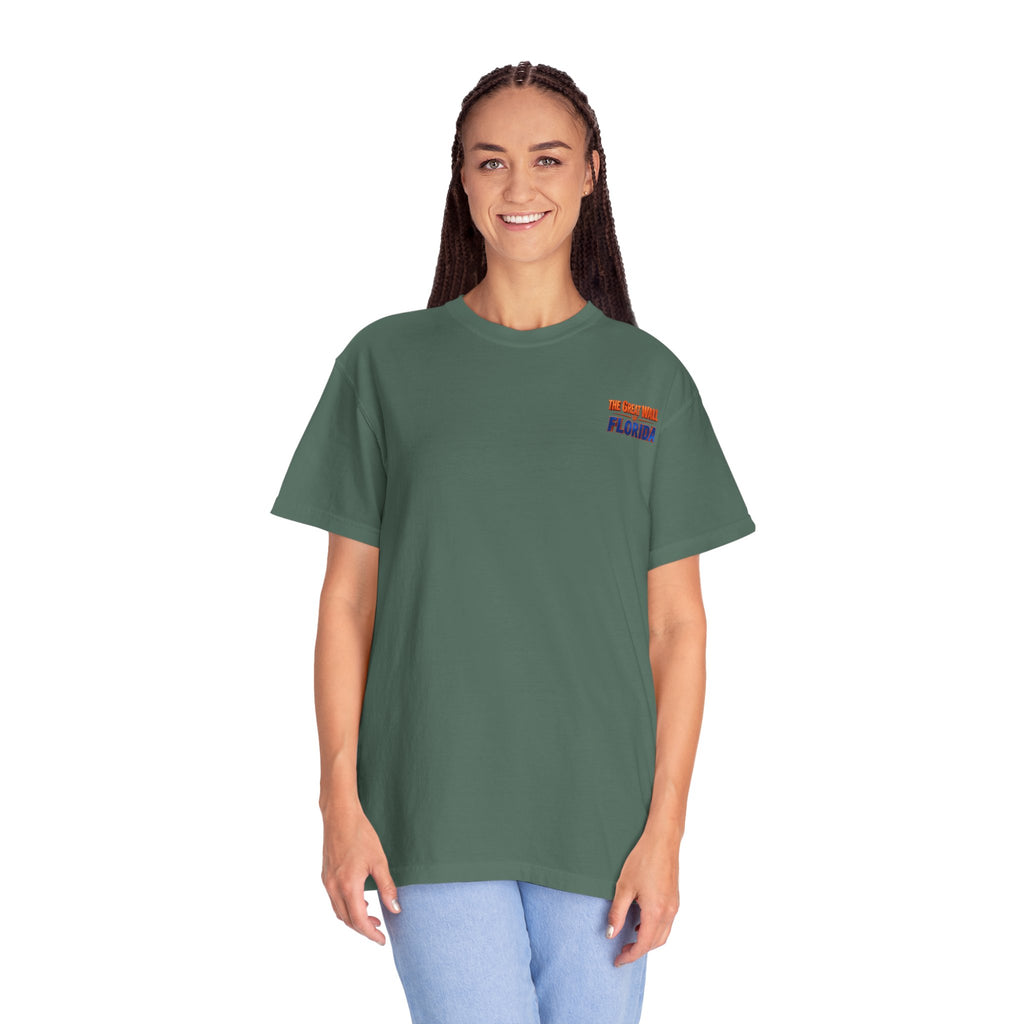 Florida The great wall Vintage Crewneck T-Shirt — 'The Gulf Will Florida' Retro Mailman Graphic
