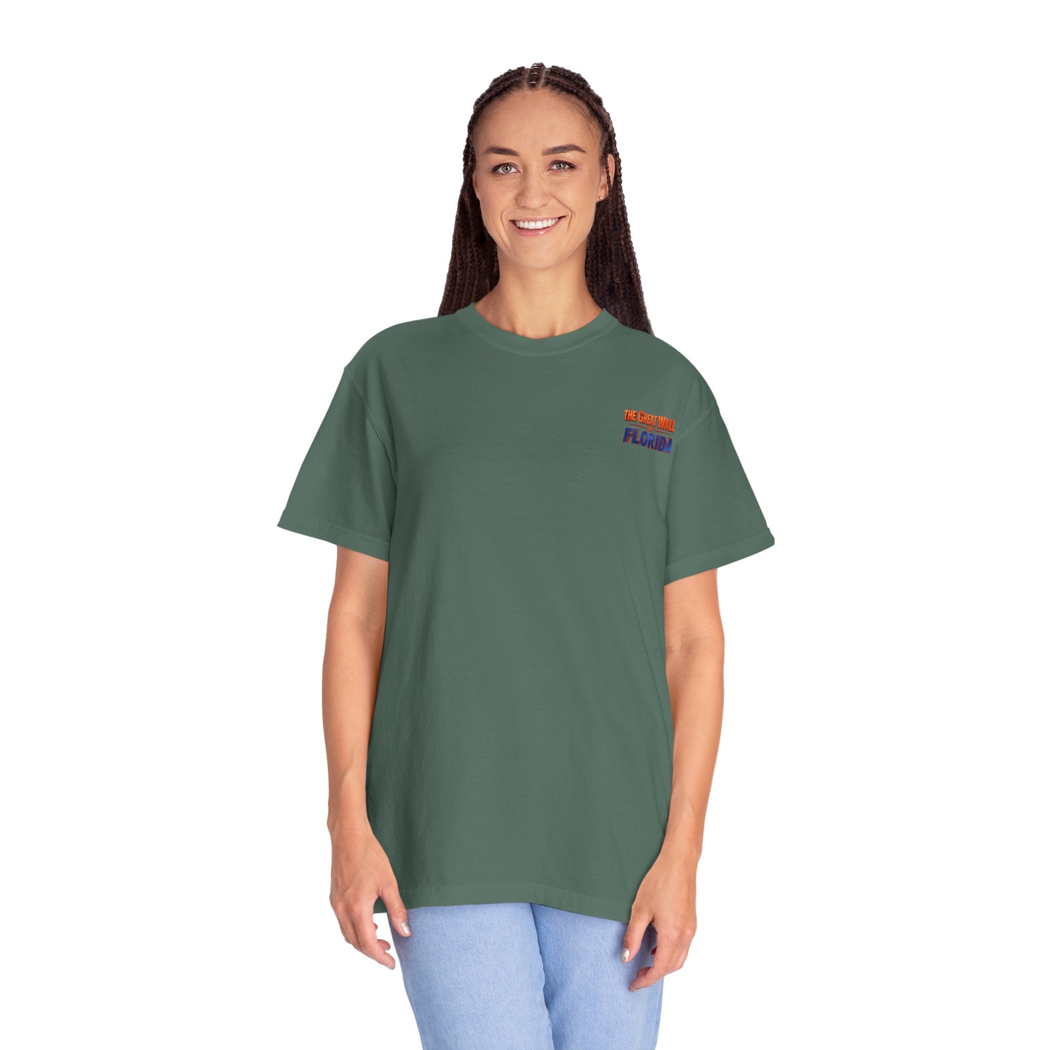 Florida The great wall Vintage Crewneck T-Shirt — 'The Gulf Will Florida' Retro Mailman Graphic