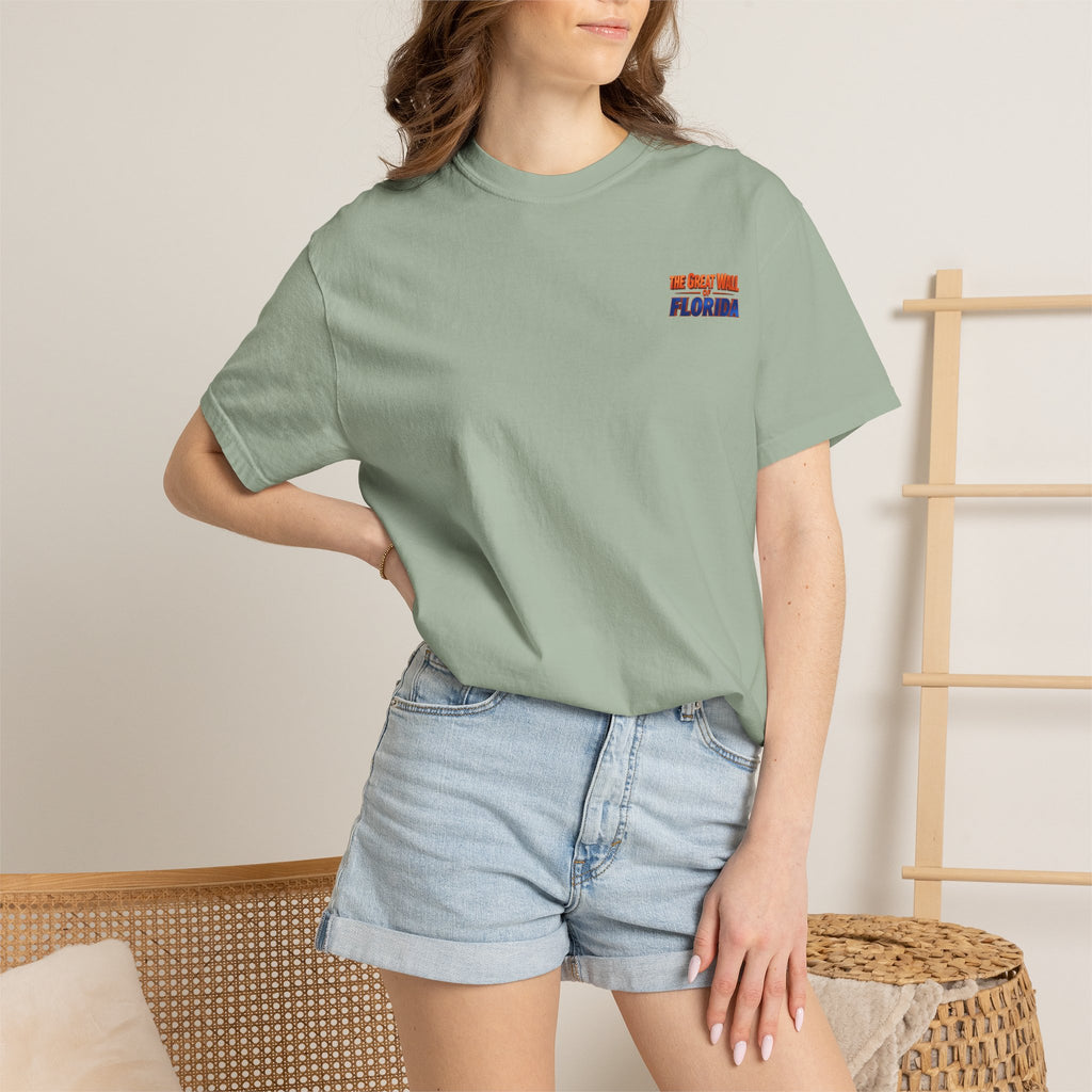 Florida The great wall Vintage Crewneck T-Shirt — 'The Gulf Will Florida' Retro Mailman Graphic