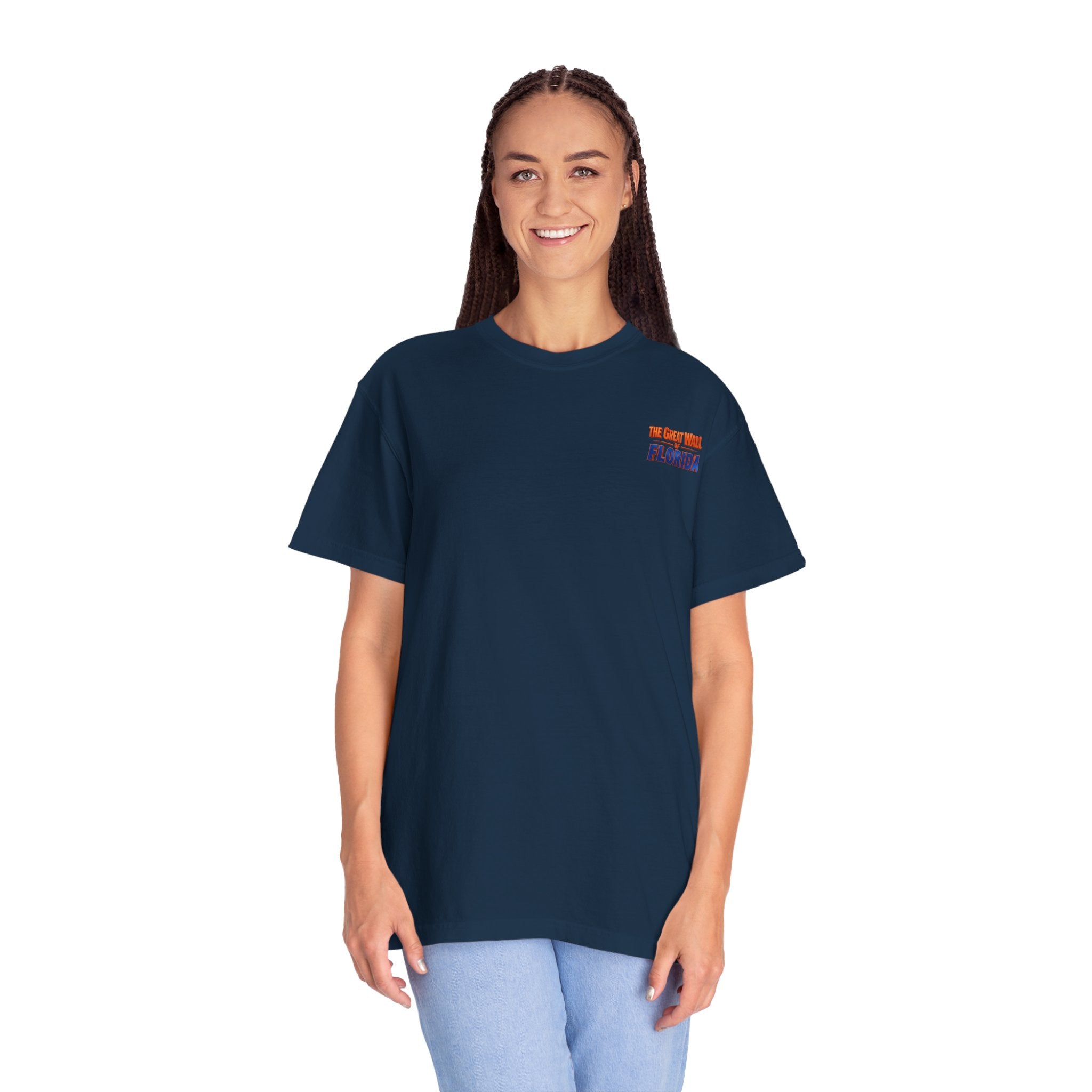 Florida The great wall Vintage Crewneck T-Shirt — 'The Gulf Will Florida' Retro Mailman Graphic