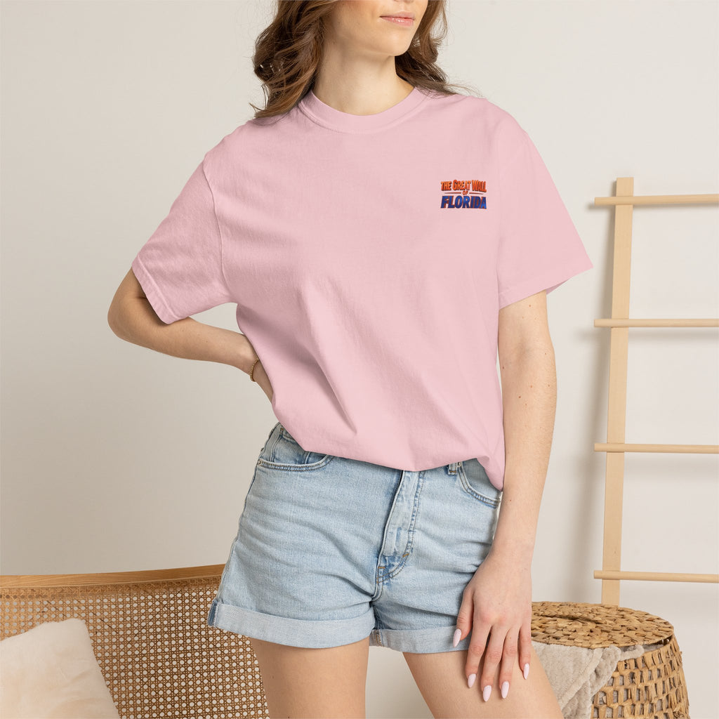 Florida The great wall Vintage Crewneck T-Shirt — 'The Gulf Will Florida' Retro Mailman Graphic