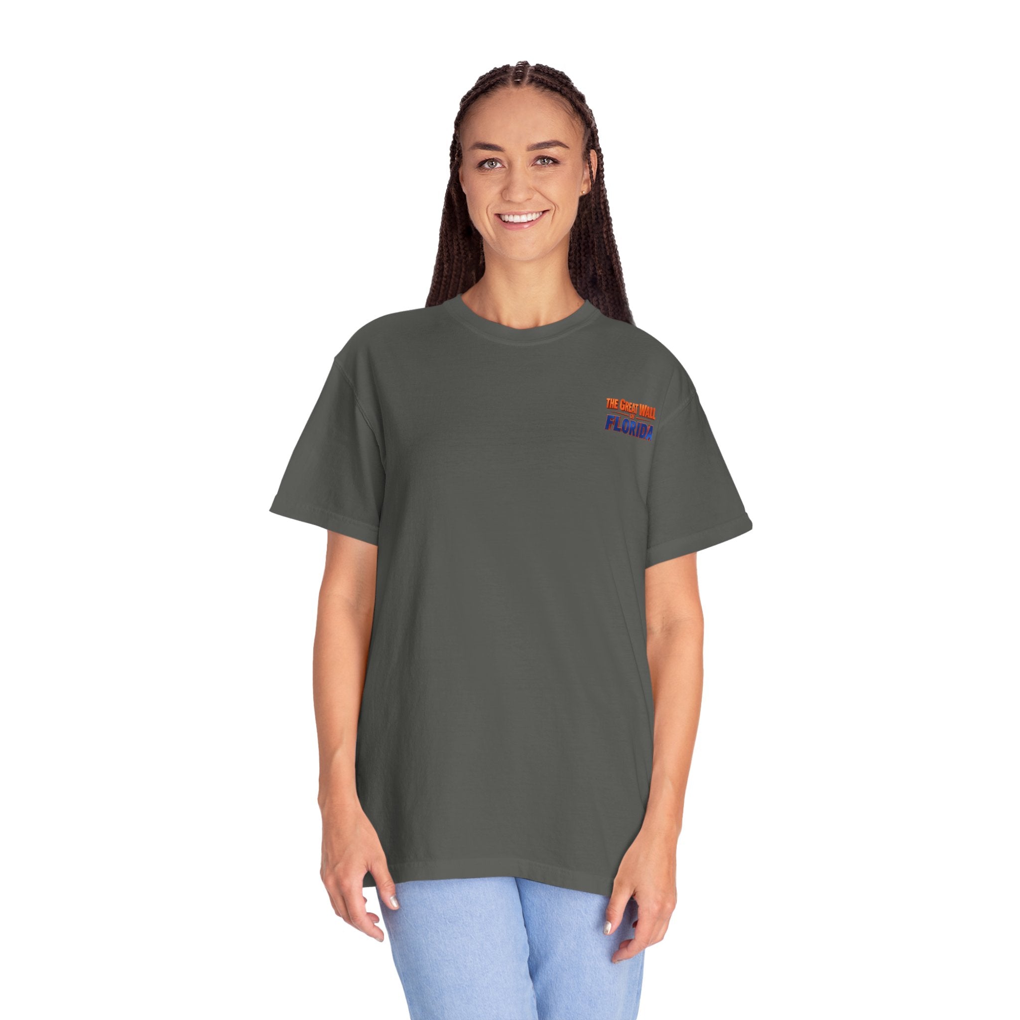Florida The great wall Vintage Crewneck T-Shirt — 'The Gulf Will Florida' Retro Mailman Graphic