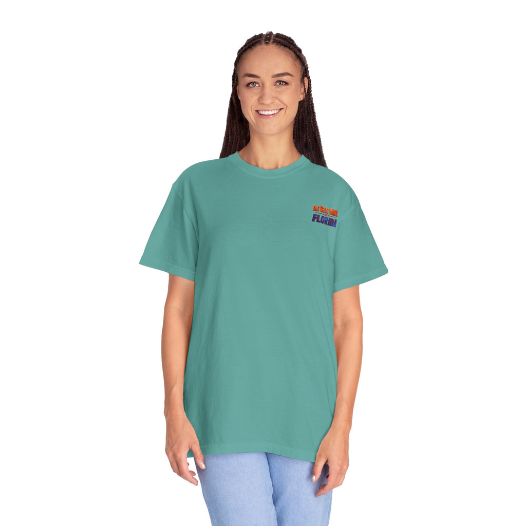 Florida The great wall Vintage Crewneck T-Shirt — 'The Gulf Will Florida' Retro Mailman Graphic