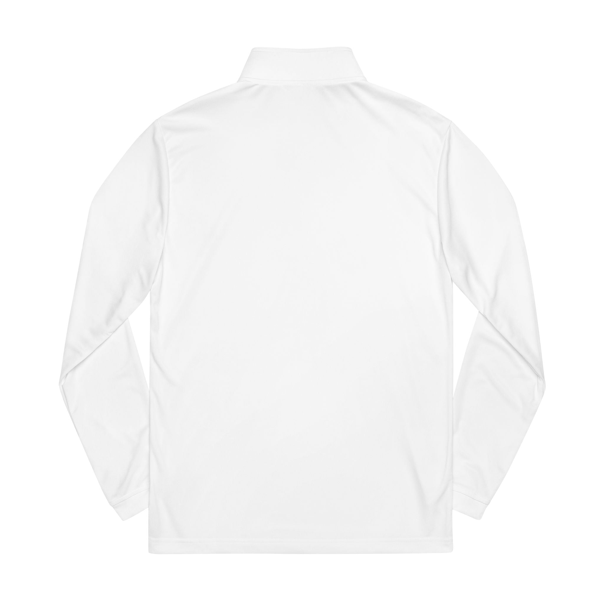 Embroidered Adidas Quarter-Zip Pullover — White Performance Pullover