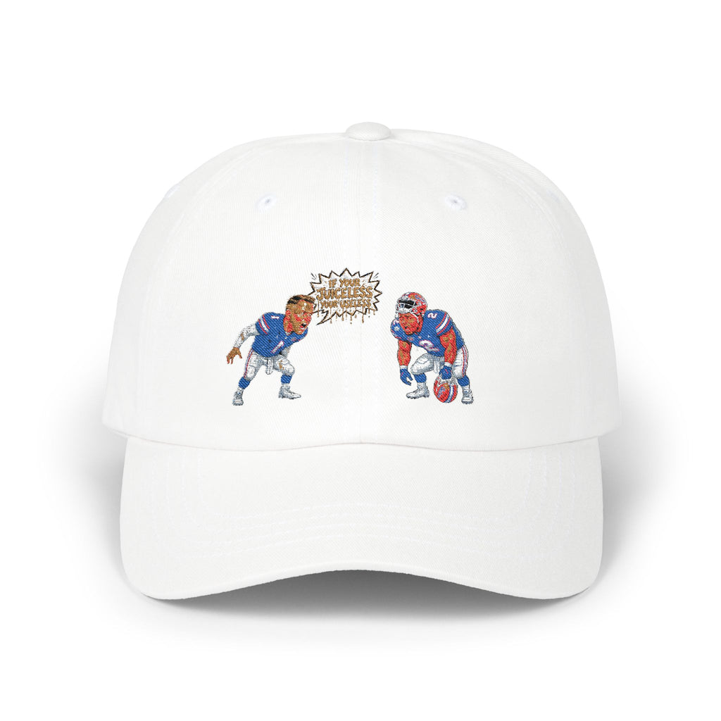 Football Players Talking cap | Dad Cap, Sports Illustration