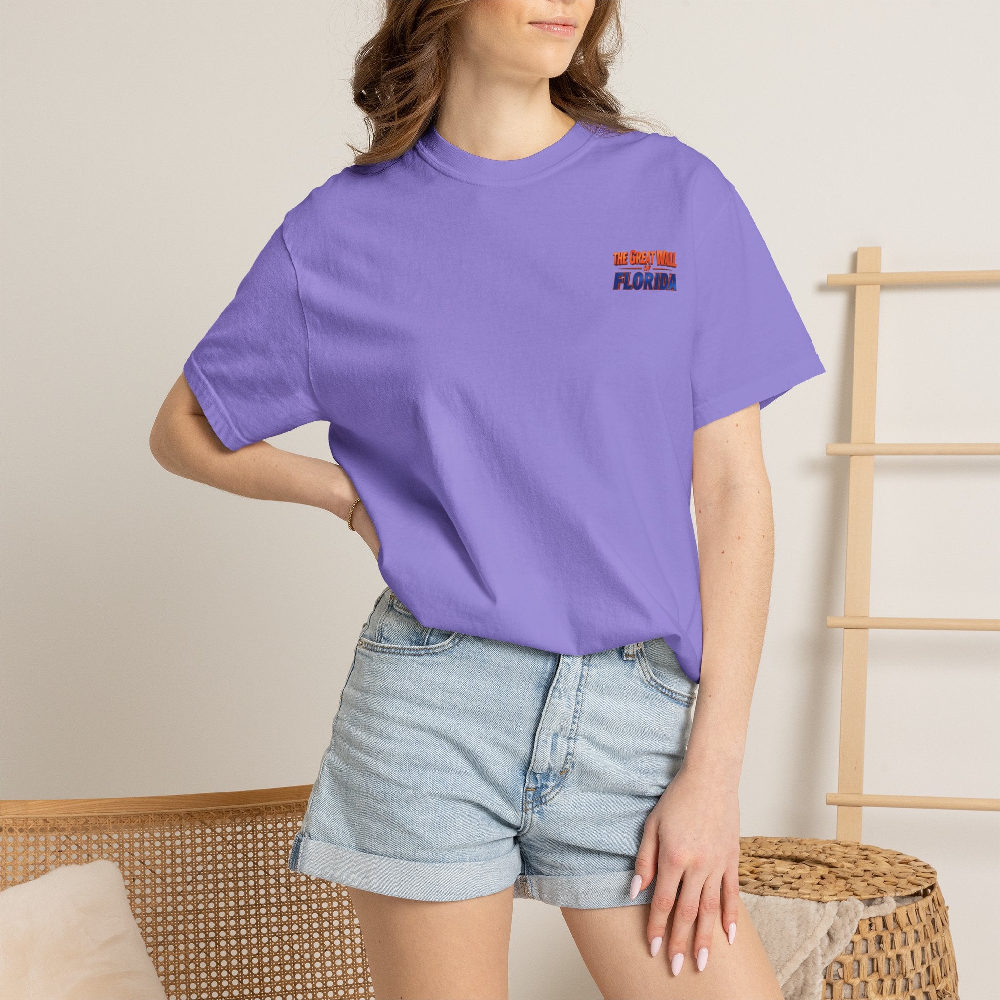 Florida The great wall Vintage Crewneck T-Shirt — 'The Gulf Will Florida' Retro Mailman Graphic