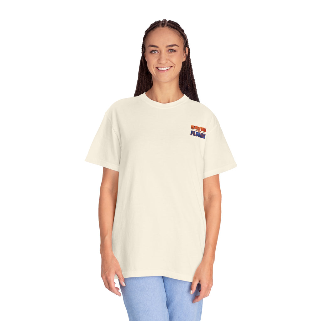 Florida The great wall Vintage Crewneck T-Shirt — 'The Gulf Will Florida' Retro Mailman Graphic