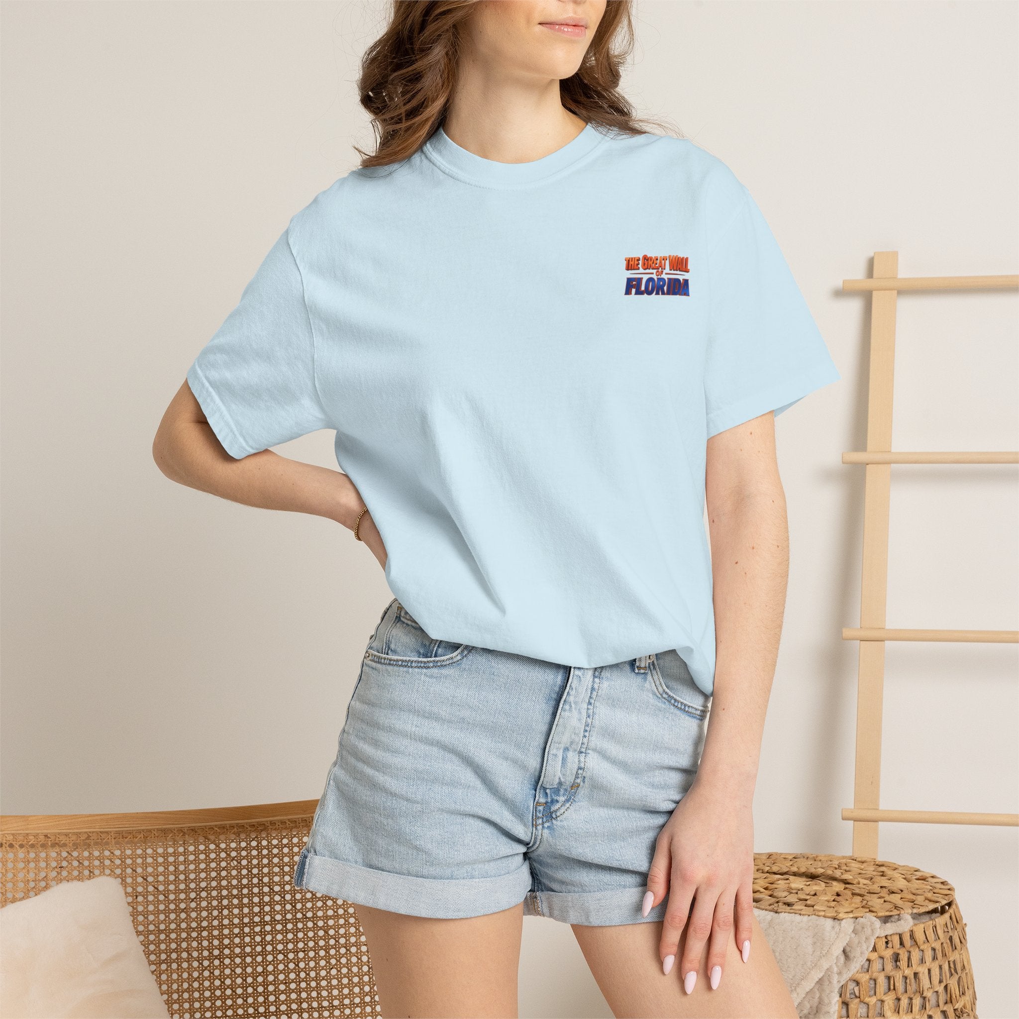 Florida The great wall Vintage Crewneck T-Shirt — 'The Gulf Will Florida' Retro Mailman Graphic