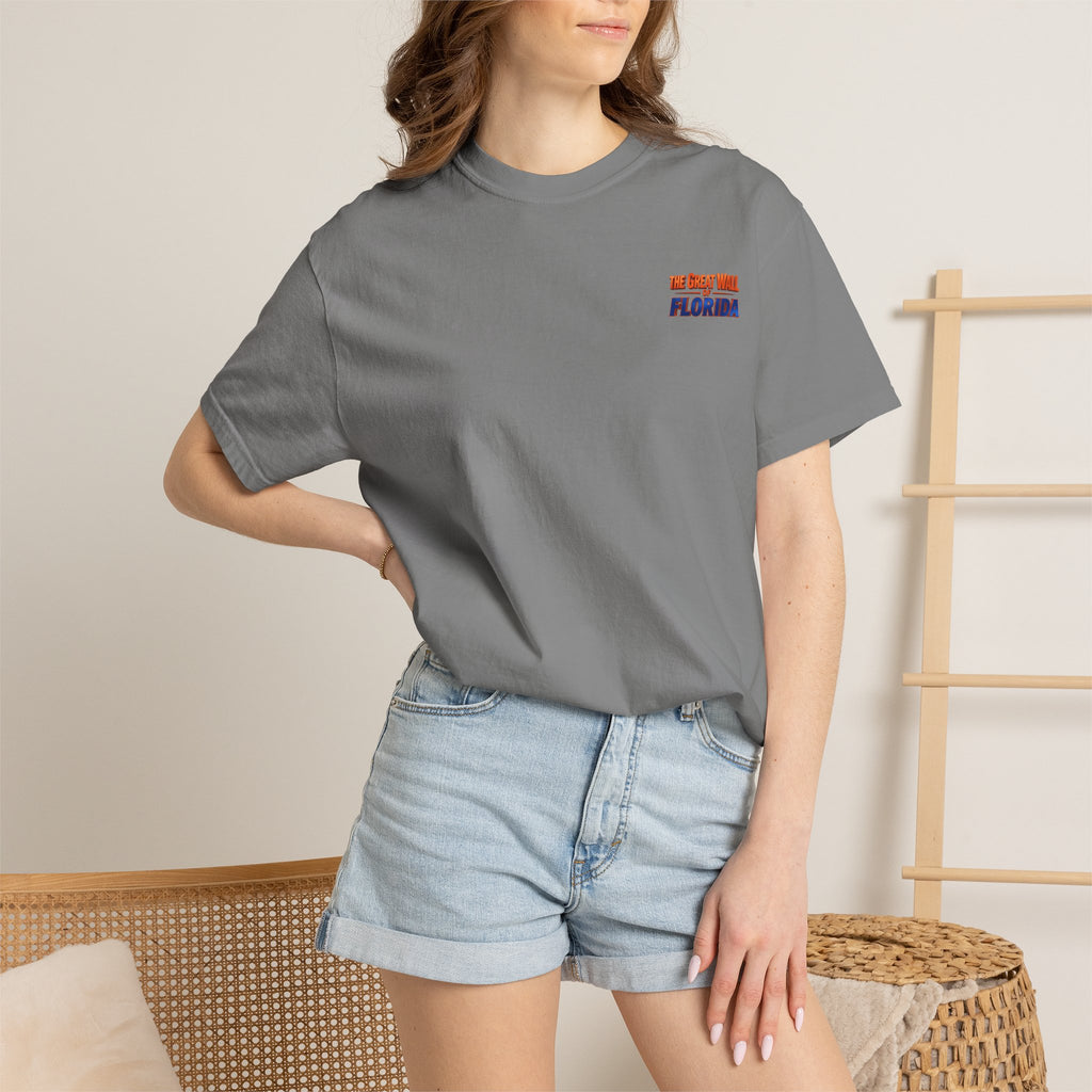 Florida The great wall Vintage Crewneck T-Shirt — 'The Gulf Will Florida' Retro Mailman Graphic