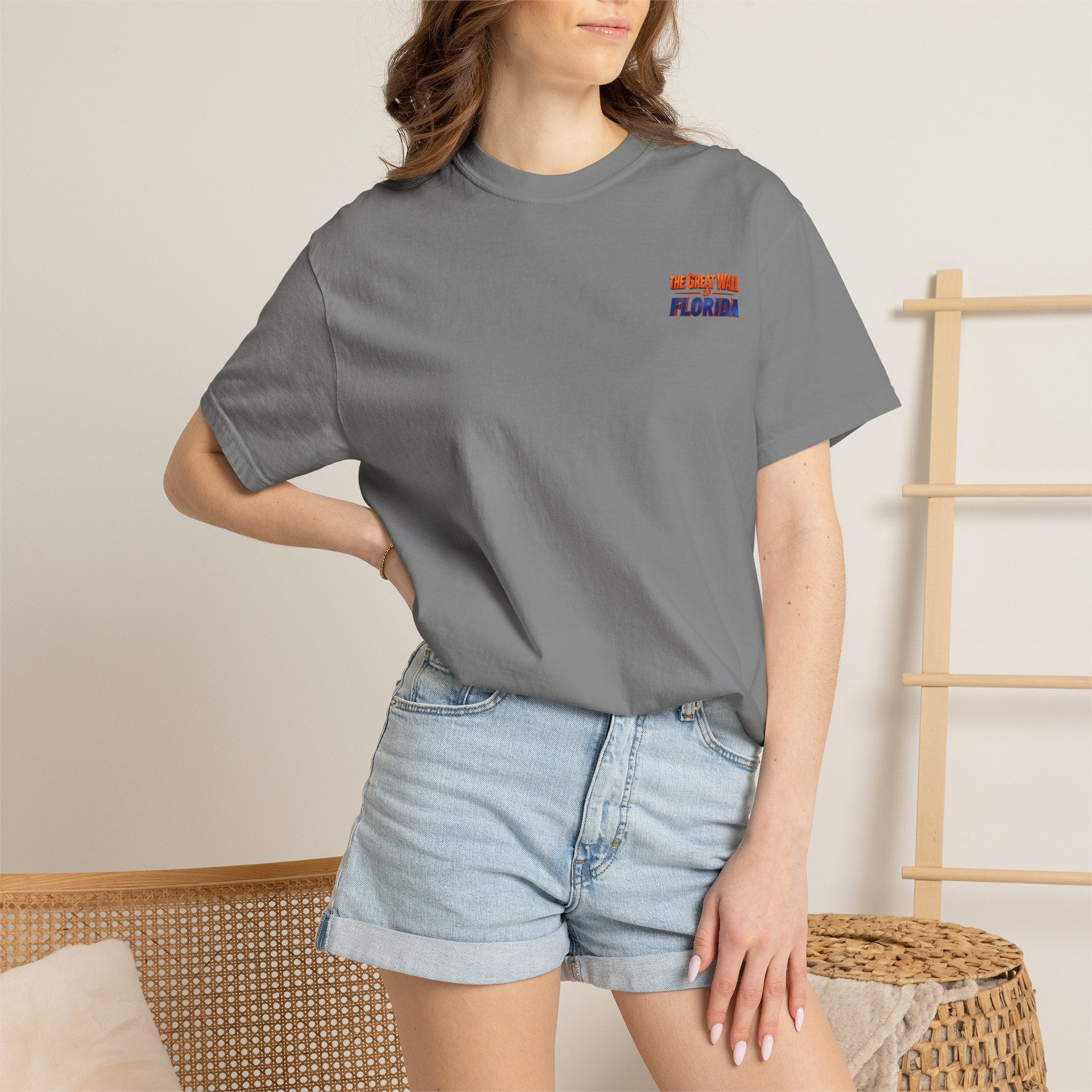 Florida The great wall Vintage Crewneck T-Shirt — 'The Gulf Will Florida' Retro Mailman Graphic
